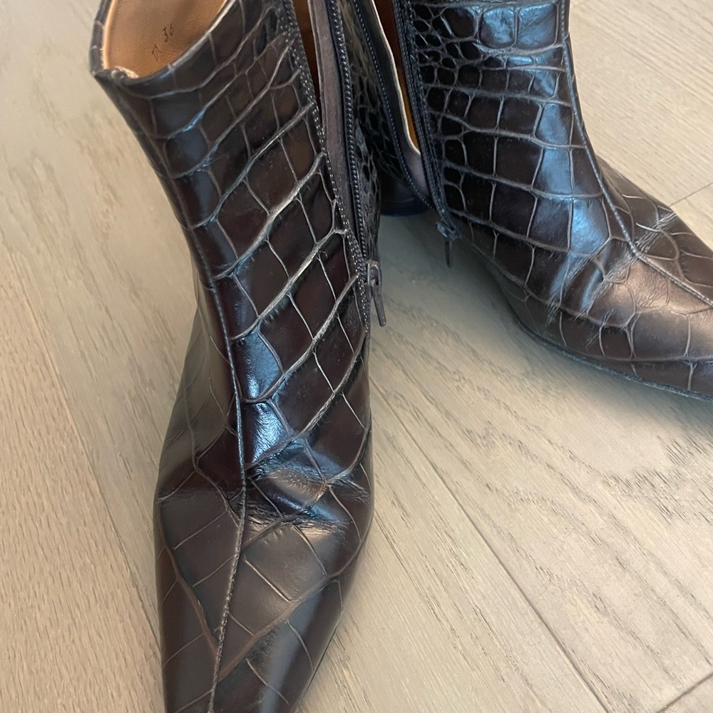 Loq ankle boots, crocodile embossed, brown 36 - Picture 2 of 9